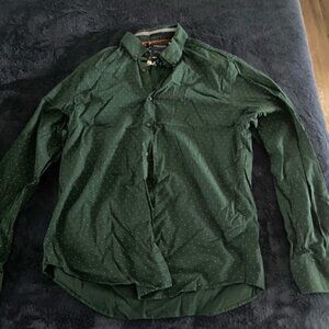 Mens Green Mackinaw Jacket with white dots size